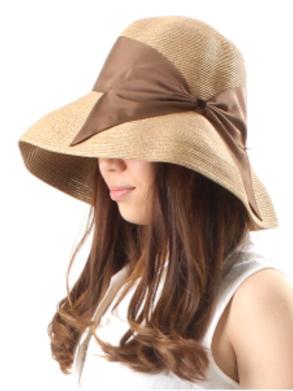 Athena New York Risako Brimmed Straw Hat w/ Ribbon - Small 🇯🇵